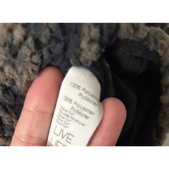 P.J. Salvage El Captain Women's Sherpa Vest Black Leopard Cheetah Print Size Med - Picture 5 of 6